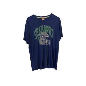 Homage Seattle Seahawks T Shirt Mens L Blue Green Short Sleeve Hawks Logo Tee